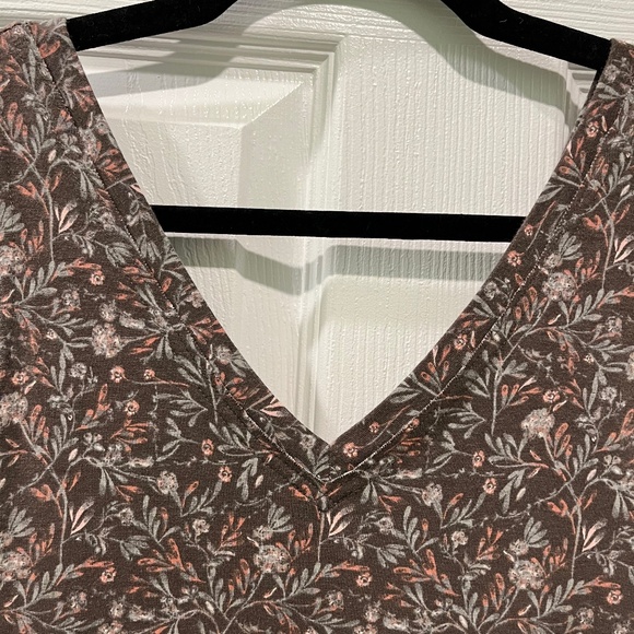 Pact Women's Organic Double V-Neck Tank Dress Cotton Fit & Flare in Floral (XS) - Picture 5 of 10